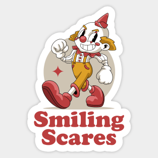 Scary Clown Halloween Sticker